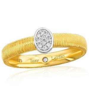 Suzy Levian CZ Jewelry Suzy Levian Golden Helix Cz Ring - Yellow