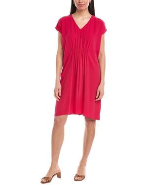 Eileen Fisher Petite Silk Mini Dress - Red