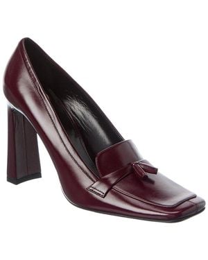 Saint Laurent Chloe 90 Leather Pump - Purple