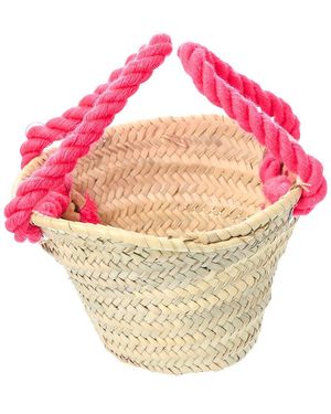 Poolside L'Petite Straw Tote - Pink