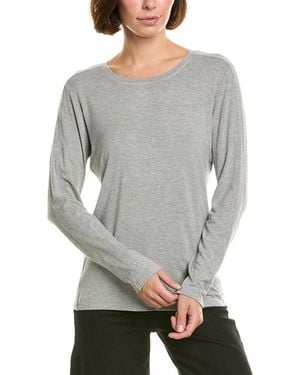 InCashmere Fine Knit Crewneck T-Shirt - Grey
