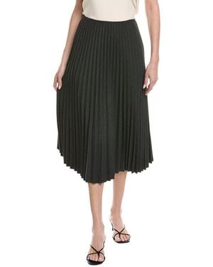 MILLY Pleated Midi Skirt - Black