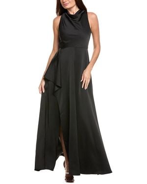 THEIA Amara Drape Gown - Black