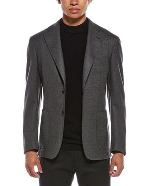 Canali Wool-Blend Blazer - Black