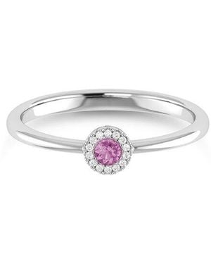 Sabrina Designs 14K 0.09 Ct. Tw. Diamond & Tourmaline Ring - White