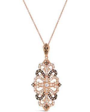 Le Vian Le Vian Crazy Collection 14k Rose Gold 1.32 Ct. Tw. Diamond Pendant Necklace - Metallic
