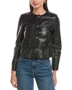 Marella Kaya Leather Jacket - Black
