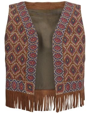 Gucci Printed Suede Vest - Brown
