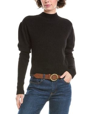 Madewell Lightweight Juliette Puff Sleeve Alpaca-Blend Jumper - Black