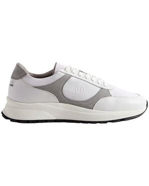Reiss Plemont Leather Trainer - White