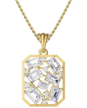 Lab Grown Diamonds 14K 5.10 Ct. Tw. Lab-Grown Diamond Pendant Necklace - Metallic