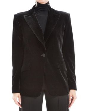 Max Studio Velvet Blazer - Black