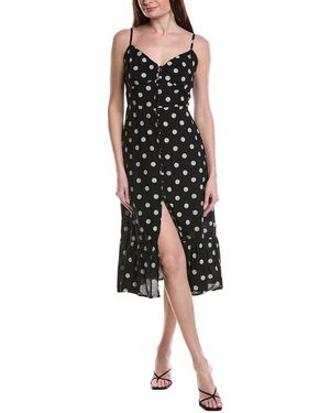ANNA KAY Unison Dot Midi Dress - Black