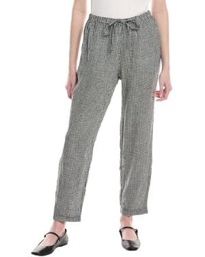Eileen Fisher Petite Tapered Ankle Linen Pant - Gray