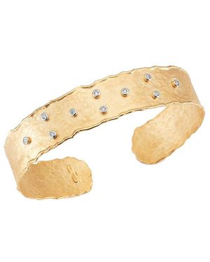 Reiss 14k 0.15 Ct. Tw. Diamond Cuff Bracelet - Metallic