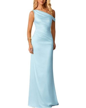 Amanda Royal Off-The-Shoulder Maxi Dress - Blue