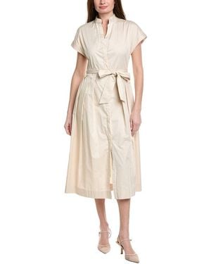 Eleventy Chemisier Midi Dress - Natural