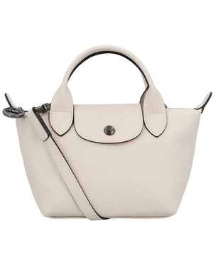 Longchamp Le Pliage Xtra Xs Leather Handbag - Natural