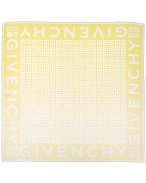 Givenchy 4G Small Square Silk Scarf - Yellow