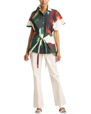 Natori Kimono Wrap Shirt - Multicolour