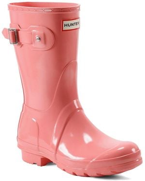 HUNTER Original Short Gloss Boot - Pink