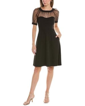 Maggy London Illusion Yoke A-line Dress - Black