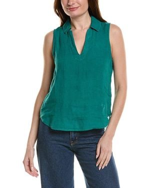 Bella Dahl Sleeveless Linen Pullover - Green