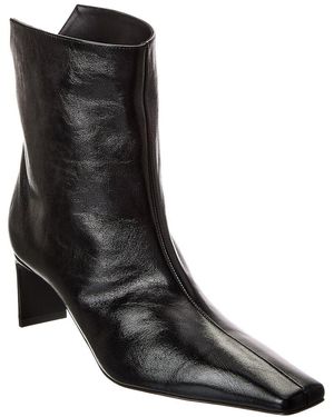 KHAITE Ona Leather Bootie - Black