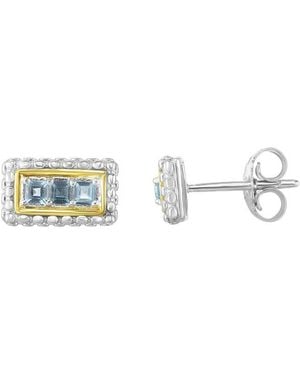 Phillip Gavriel 18K & Light Swiss Topaz Studs - Metallic