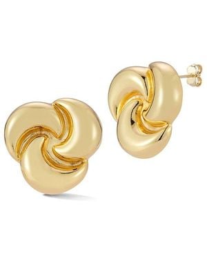 Glaze Jewelry Plated Love Knot Stud Earrings - Metallic