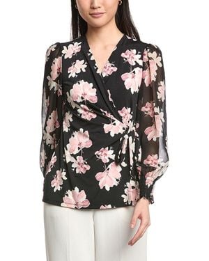 Anne Klein Wrap Top - Black