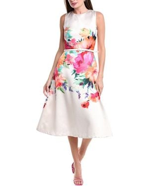 Julia Jordan Belted Midi Dress - Red