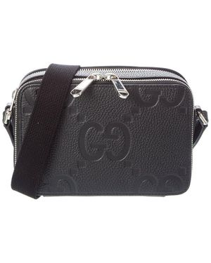 Gucci Gg Jumbo Leather Mini Bag - Black