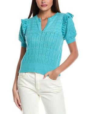 Isla Kizzy Pointelle Jumper - Blue