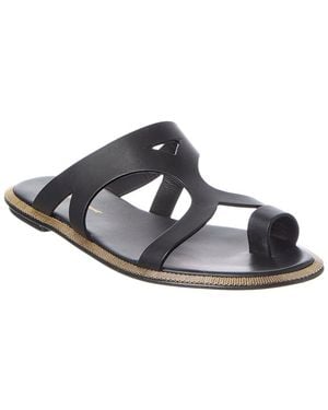 Ferragamo Marilu Leather Sandal - Black