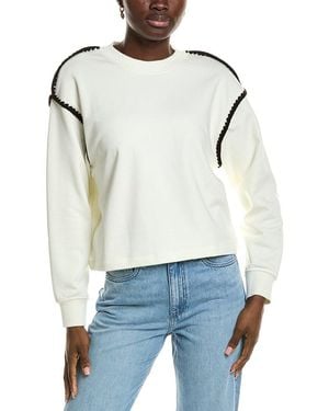 Rag & Bone Terry Blanket Stitch Sweatshirt - Blue