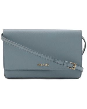 Prada Shoulder Wallet Crossbody Bag (Authentic Pre-Loved) - Grey