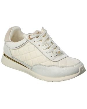 Dune Everglow Leather Trainer - White