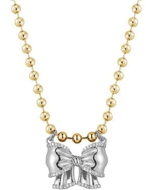 Glaze Jewelry Plated Cz Necklace - Metallic