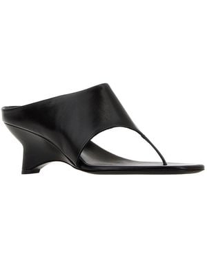 KHAITE Marlow 55 Leather Sandal - Black