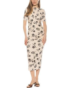 Alexia Admor Thoren Long Sleeve Draped Dress - White