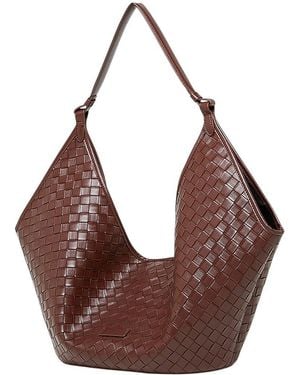 Adele Berto Leather Tote - Brown