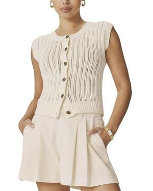 Splendid Luca Tank Cardigan - White