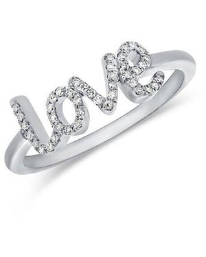 Sabrina Designs 14k 0.11 Ct. Tw. Diamond Love Ring - White