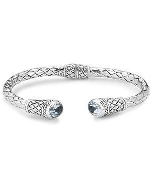 Samuel B. 4.00 Ct. Tw. Topaz Bangle Bracelet - Metallic