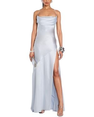 retroféte Emery Silk-Blend Maxi Dress - White
