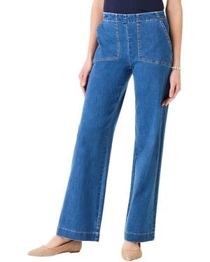 NIC+ZOE All Day Wide Leg Jean - Blue