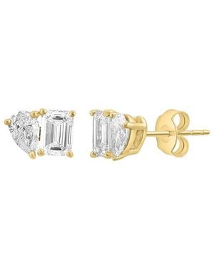 Effy Fine Jewelry 14K 1.86 Ct. Tw. Lab-Grown Diamond Earrings - Metallic
