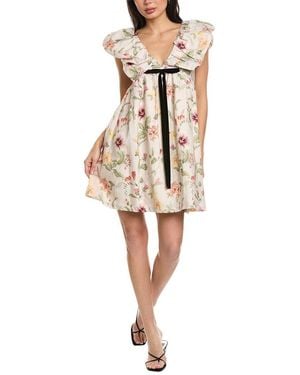 Seraphin Linen Mini Dress - Natural