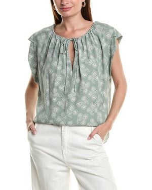 Joie Tie Neck Blouse - Blue